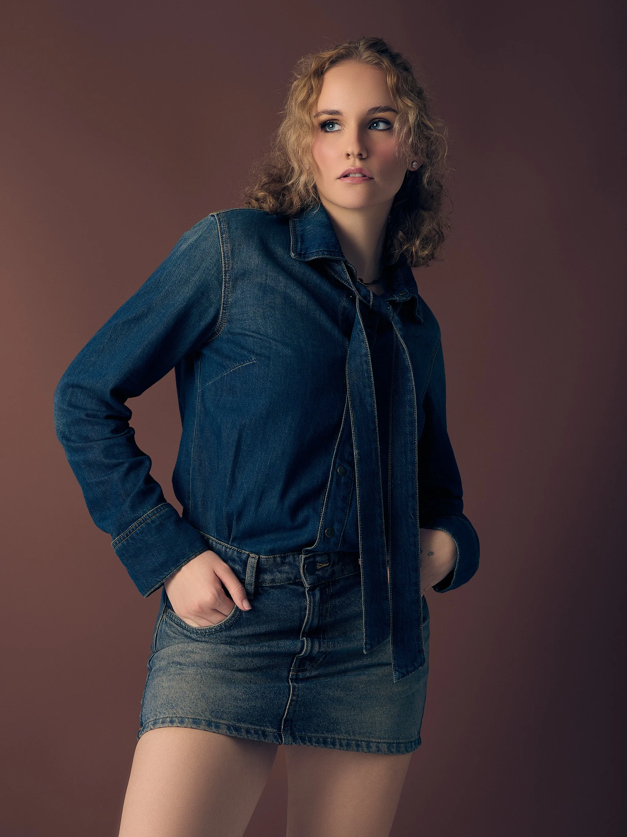 Elevated natural editorial beauty with flawless complexion
